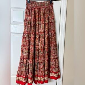 long silk skirt